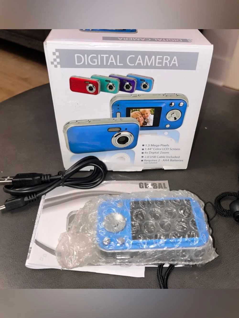 Blue Digital Camera - Compact Point & Shoot